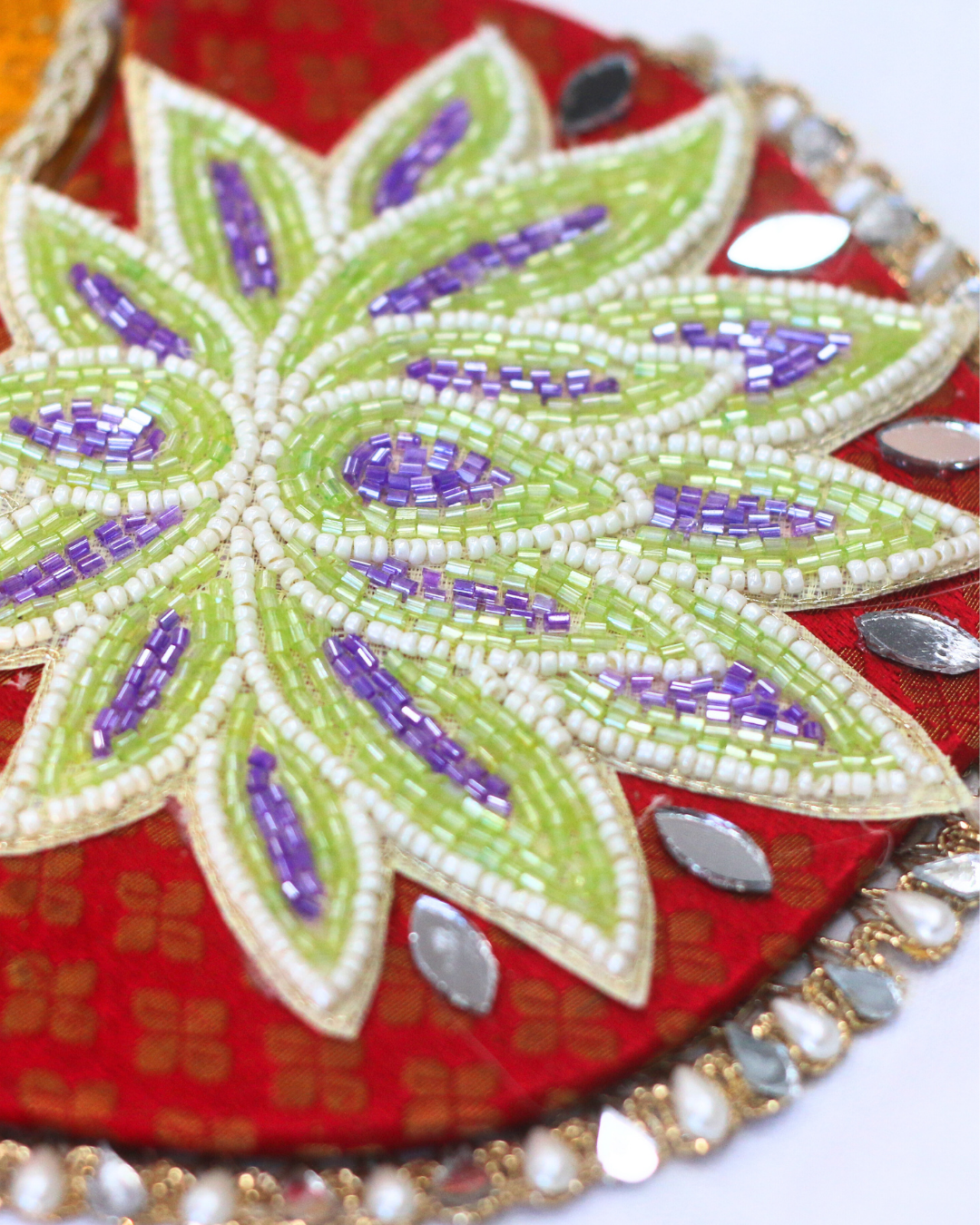 Green/Yellow/Red Floral Rangoli Set