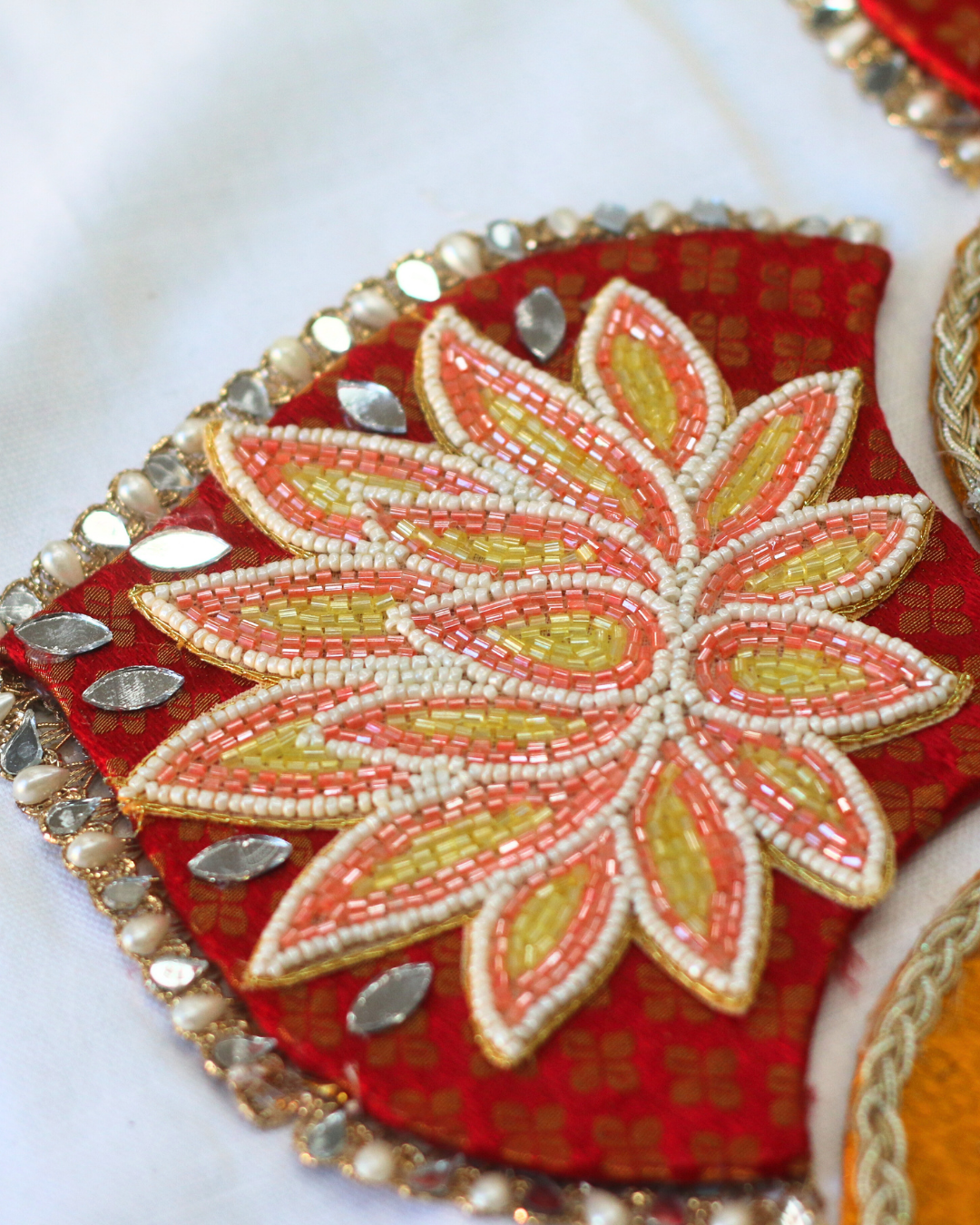 Green/Yellow/Red Floral Rangoli Set