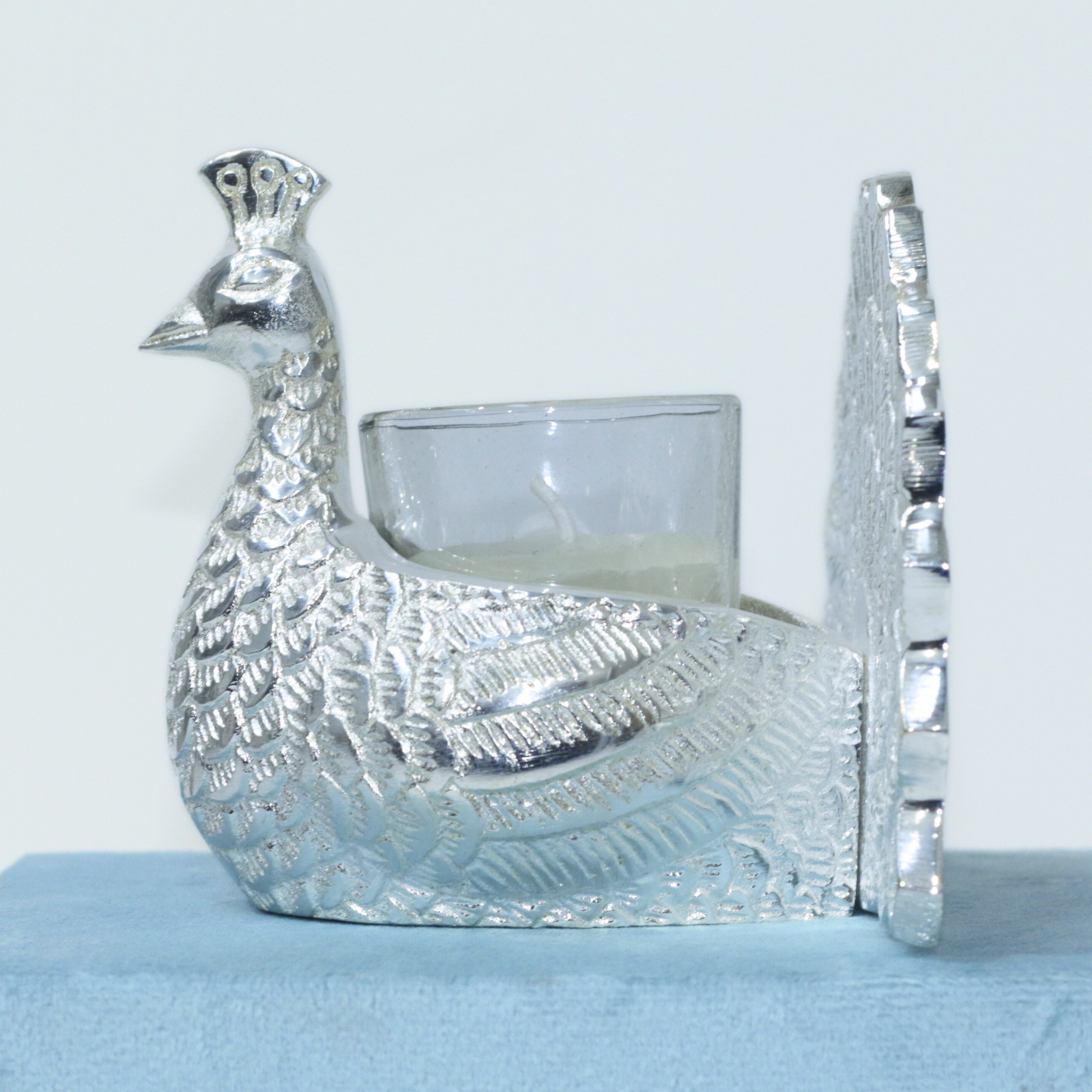 Peacock Single Candle Holder