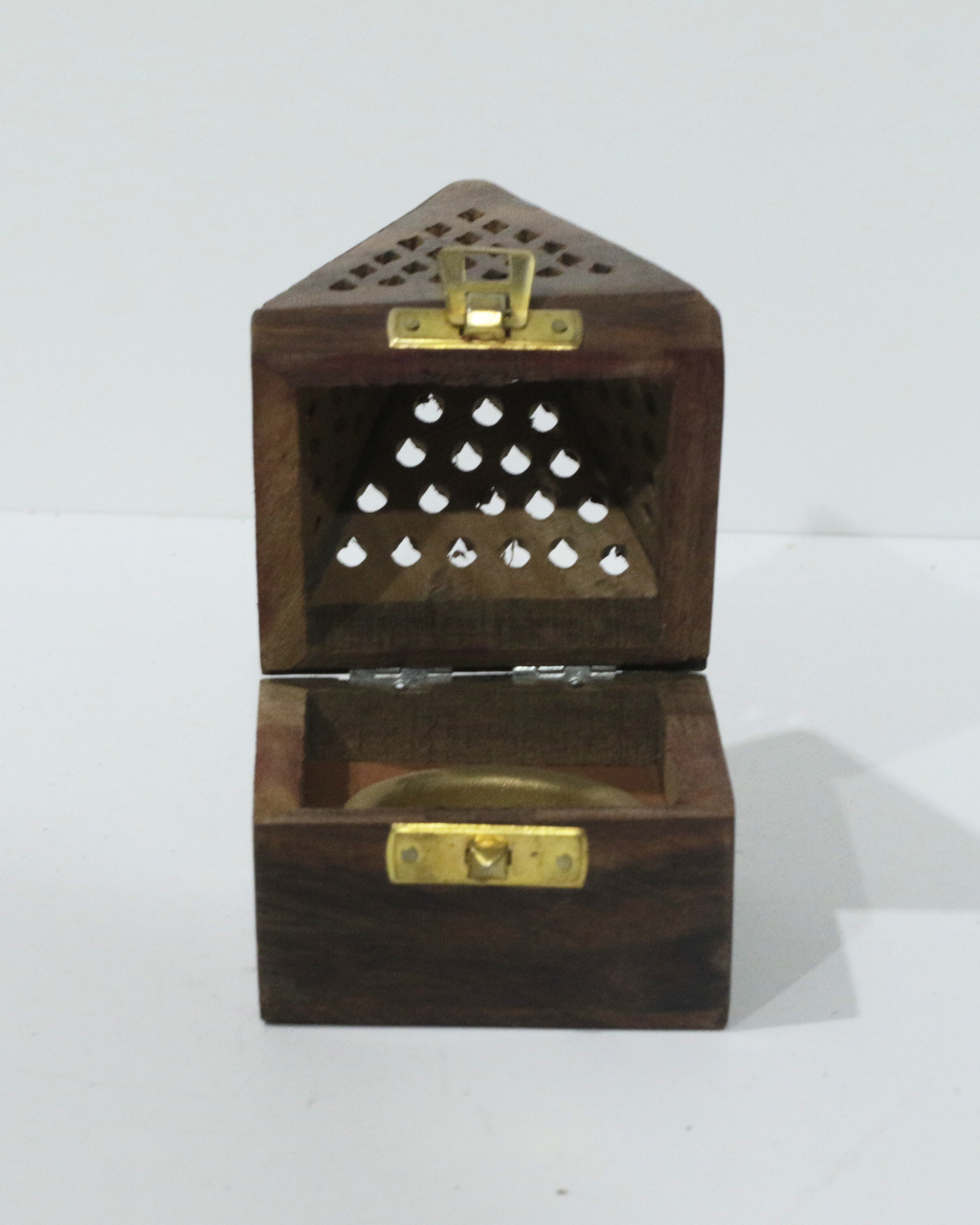 Wooden Triangle Dhoop Burner