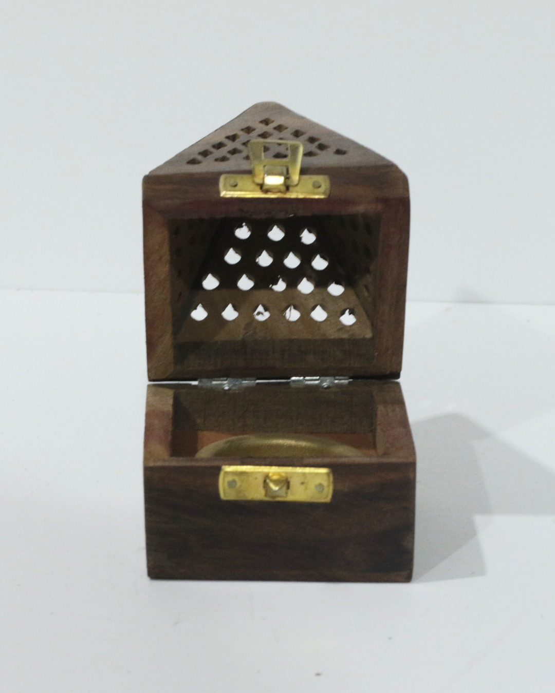 Wooden Triangle Dhoop Burner