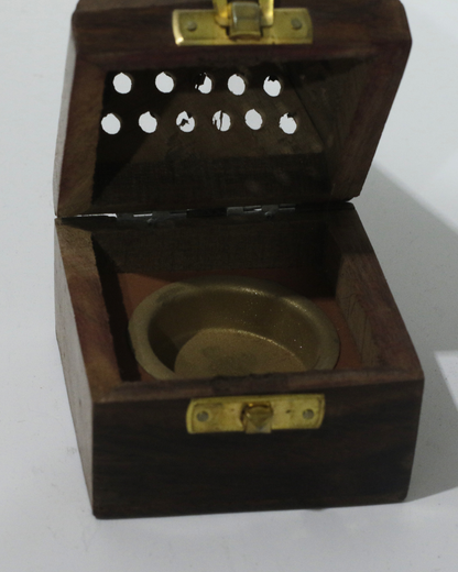 Wooden Triangle Dhoop Burner