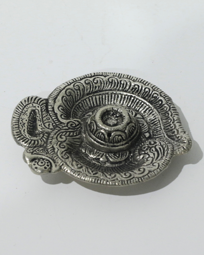 German Silver Om Agarbatti and Dhoop Stand