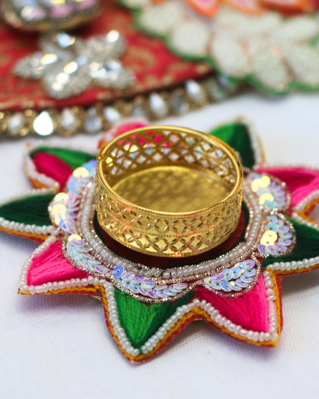 9 Piece Lotus Rangoli Set