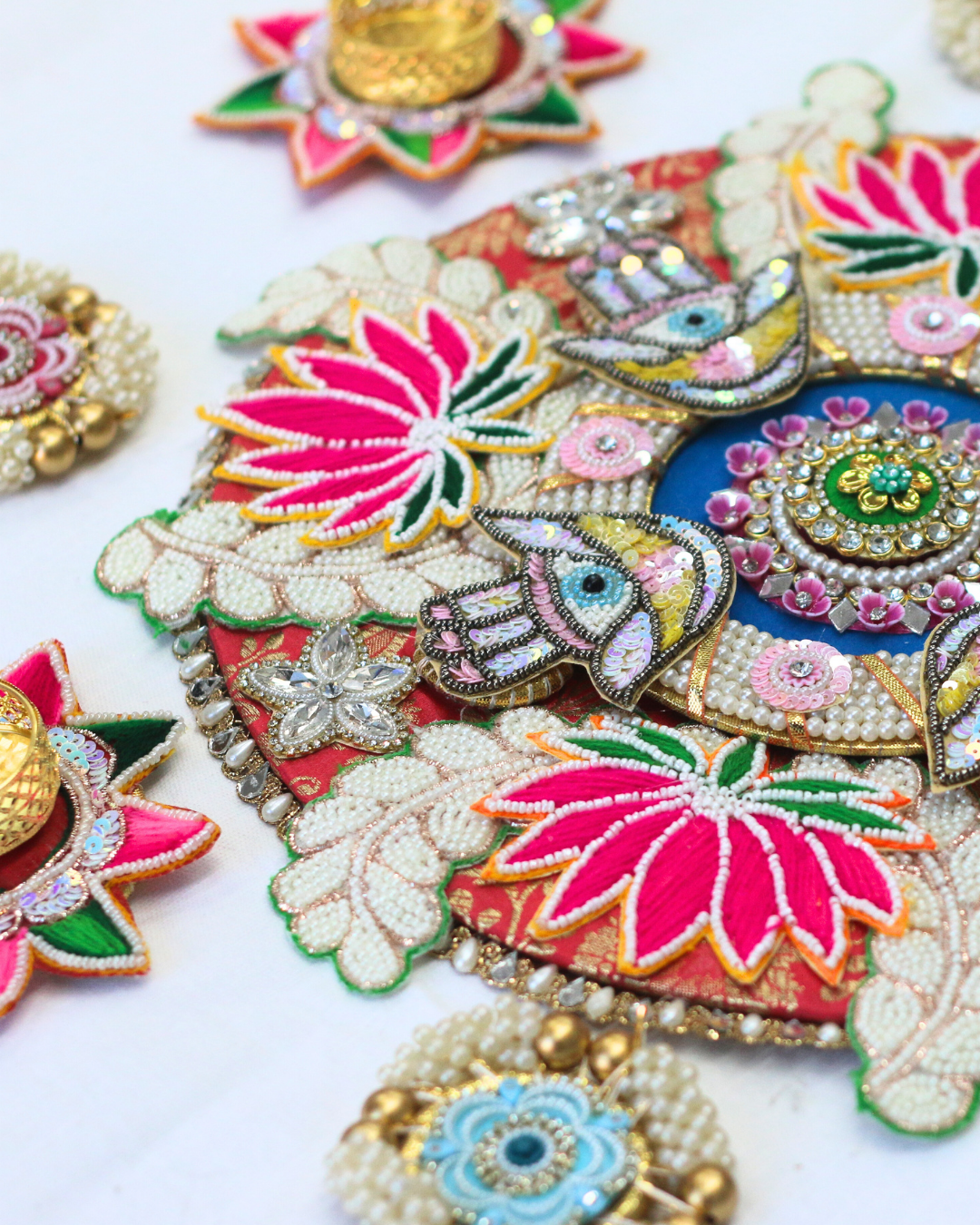 9 Piece Lotus Rangoli Set