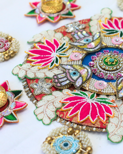 9 Piece Lotus Rangoli Set