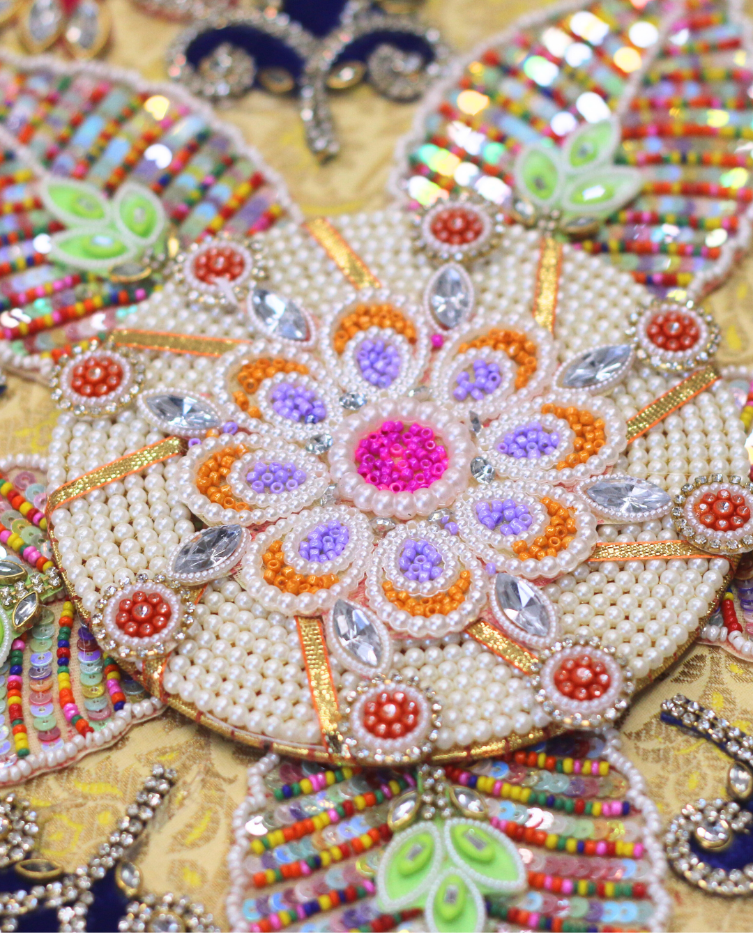 9 Piece Multicolour Rangoli Mat