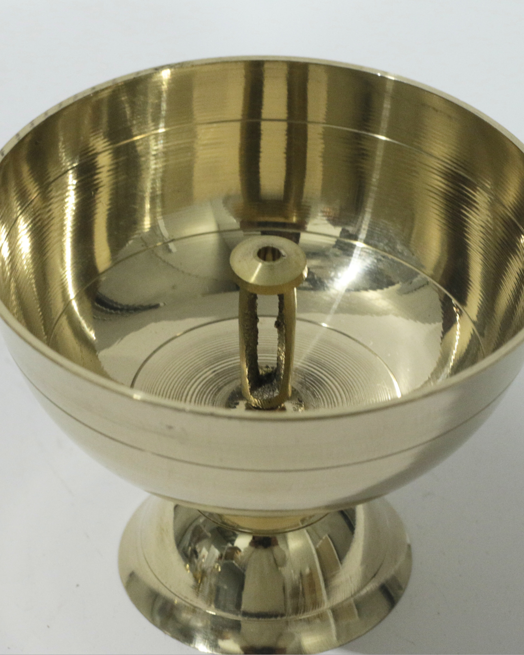Large Round Brass Diya