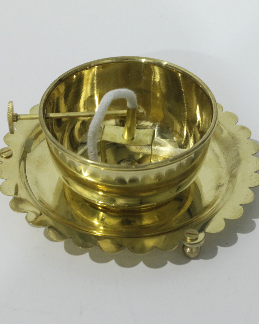 Premium Screw Akhand Jyot with Wick