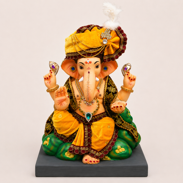 18 Inch Yellow Ganesha Idol
