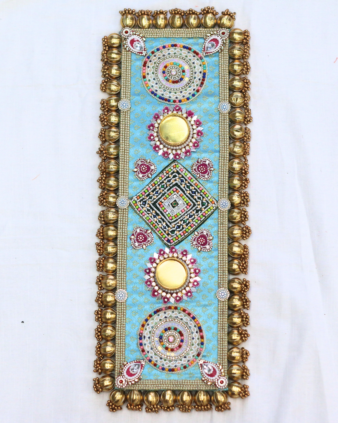 Blue Table Rangoli Mat